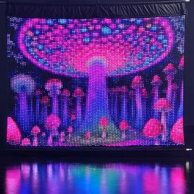 Drone LED Soft Screen Custom LED Curtain Screen Cuttable LED Fabric Screen Flexible LED Cloth Display For Outdoor Event Background