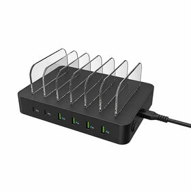 Station de charge publique USB Type-C de haute qualité pour aéroport, station de charge rapide 6 ports pour smartphone de bureau