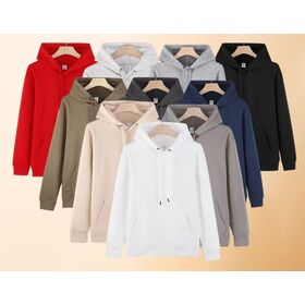 Großhandel Unisex Plain Warm Fleece Hoodie für den Winter, 50% Baumwolle, 50% Polyester, 420 g/m²