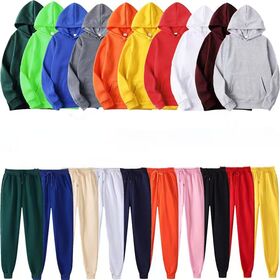 En gros 100% Polyester Blanc Plaine Unisexe Personnalisé À Capuche En Molleton Ensemble pour la rue