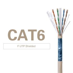 Hochwertiges CAT6 F/UTP LAN-Kabel mit durchgehender Folienabschirmung & Erdungsdraht