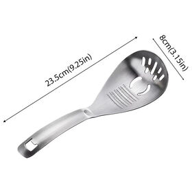 Hot Sale 304 Stainless Steel Multifunctional Grinding Spoon Baby Food Spoon Masher Bottle Opener Yolk Egg White Kitchen Utensil