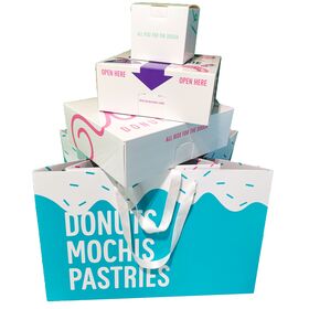 Custom Wholesale Sweet Pattern Printed Paper Box for Bakery Snack Merchandise Shipping