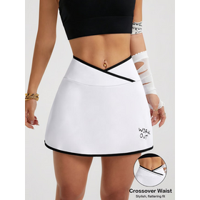 Wholesale Manufacturer V Cross Waist Side Pocket Women Tennis Skort for Golf Running Fitness Sports Wear