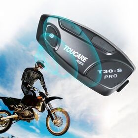 TOUCARE T30S Motorbike Bluetooth Intercom Bluetooth Headset Wind Hiss Tamed for Group Long Distance Riding