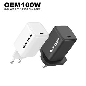 شاحن PD GaN 100 واط بمدخل جهد عالي ومنخفض، شحن سريع USB C PD3.2 AVS للآيفون واللابتوب، شاحن حائط 100 واط PPS لسامسونج