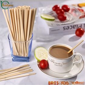 El agitador/los palillos de madera respetuosos del medio ambiente FSC del café certificaron sostenible para el precio de fábrica de China de la tienda y de los restaurantes del café