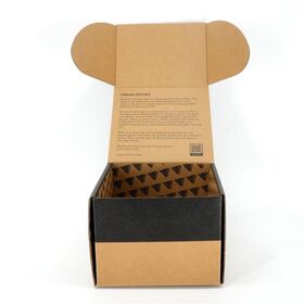 En gros Personnalisé Imprimé Ondulé Mailer Boîte Double Ton Noir Kraft Surface Pour E Commerce Marque Cadeau Emballage