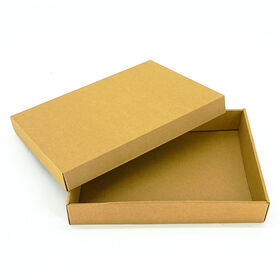 Großhandel OEM ODM Faltbare Kraft Zweiteilige Box, Flache Lieferung, Deckel und Boden, Recycelte Kraftverpackung mit individuellem Aufdruck für Geschenke