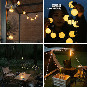 EAP Solar LED Bubble Ball & Sternen Lichterkette - Campingzelt Outdoor Atmosphäre Deko Lichterkette