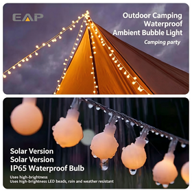 EAP Solar LED Sternen Lichterkette - Outdoor Camping Weihnachtsmarkt Festival Deko Lichterkette