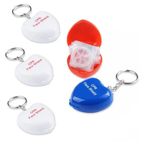 CPR Mask Keychain First Aid Device Manual Use CE Certified for Emergency Rescue and Training