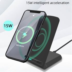 Support de chargeur de téléphone sans fil portable de bureau universel 15W à charge rapide avec logo personnalisé en gros pour smartphone