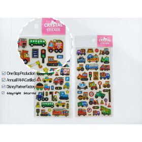 3D Epoxy Crystal Stickers Square Block Jewel Self-Stick Kawaii Decor Stickers Kids DIY Crafts
