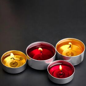 Factory Wholesale 100pcs Red Butter Lamp Tealight 2h Aluminum Cup Votive Prayer Religious Candle