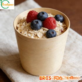 Einwegbecher aus Birkenholz, natürliche runde Holzschale für Desserts, Haferflocken, Salate, Catering & Partygeschirr Großhandel