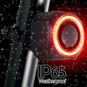 Smart Bicycle Rear Light USB Rechargeable IP65 Waterproof Anti-Theft Alarm LED for Night Riding Frame Mount