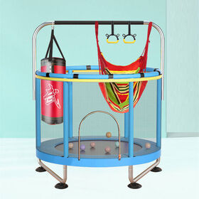 Kids Trampoline with Safety Enclosure, Toddler Small Trampoline for Home Play & Exercise factory price