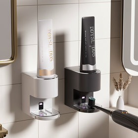 Bathroom Accessories Wall-Mounted Wireless Rechargeable Induction Automatic Toothpaste Squeezing Dispenser