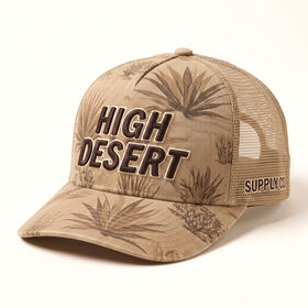 Individuelle Sandwüstenpflanzen-Trucker-Cap | Souvenir für den High Desert Themenpark & Agaven-Mesh-Cap für Canyon-Geschenkeladen
