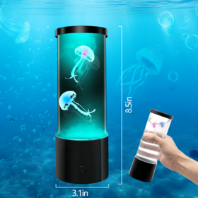Novos Produtos Lâmpada de Peixe Móvel com Luz Noturna a Preço de Fábrica, Pequenas Lâmpadas de Água-Viva para Aquário, Luzes de Mudança de Cor para Lâmpada de Mesa Infantil