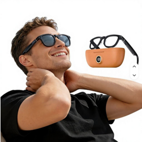 New Vision X01 Smart Sunglasses with 8MP Camera Dual Mode BT 5.3 Water Resistant USB Rechargeable Sport Glasses