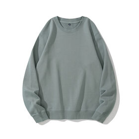 Großhandel 450 g/m² 100% Baumwolle Heavyweight Custom Logo Rundhals-Sweatshirt