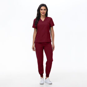 Kostenlose Probe Unisex Scrub Set 95% Polyester 5% Spandex Atmungsaktiv Anpassbar für Krankenhaus