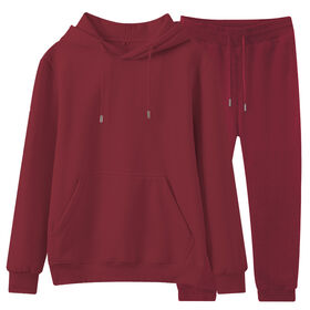 Fabrikpreis 100% Baumwolle 330gsm Plain Unisex Bequemes Hoodie-Set für die Straße