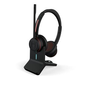 Großhandel Günstiges kabelloses Headset für Callcenter, Stereo-HiFi-Audio, Dual-Mikrofon-Geräuschunterdrückung, abnehmbares Kopfband, Bluetooth-Kopfhörer