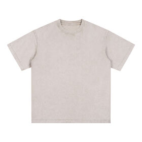 T-shirt Washed Snowflake-Top de manga curta 100% algodão de alta qualidade