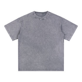 T-shirt casual de manga curta de alta qualidade-Washed "Snowflake" Slouch T-shirt