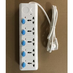 UK 5way Electrical Multi Universal Power Strip Extension switch Socket with