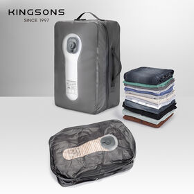 Bolsa Kingsons para compressor sem bateria para check-in de companhias aéreas, sacos de armazenamento a vácuo para bagagem de viagem, nylon à prova d'água IPX7