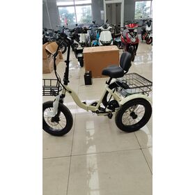YBQ بالجملة OEM دراجة ثلاثية العجلات كهربائية قابلة للطي، محرك 500 واط، إطار مفرغ 18*3.0، فرامل قرصية، دراجة كهربائية بثلاث عجلات مع بلوتوث و USB للتنقل اليومي