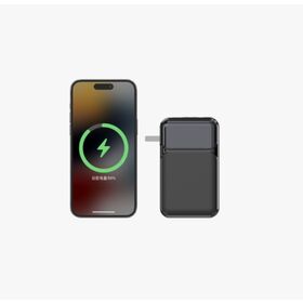 Factory Direct 20000mAh Banque de puissance de charge rapide, câbles intégrés, écran LCD, mini brillant (blanc/noir)