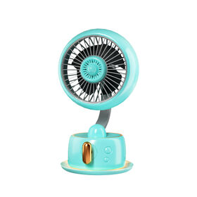 Portable Outdoor Wireless Charging Fan with Light, Dormitory & Home Air Circulation, Retro Desktop Small Fan.Portable Fan