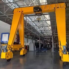Best Selling 5 10 15 20 Ton Single Girder Electric Rubber Tire Mobile Gantry Crane with Engine & Gearbox up to 100 Ton Capacity