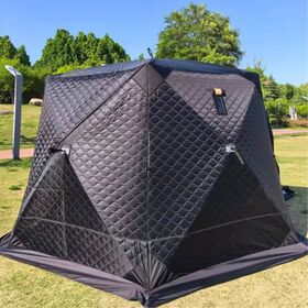 New Portable Pentagonal Ice Fishing Tent With Insulated Floor 300D Oxford Fabric Windproof Waterproof for Winter Lake Fishing