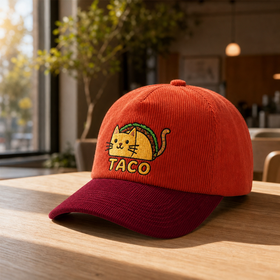 Wholesale Custom Funny Animal Embroidered Corduroy Caps | OEM ODM Two Tone Dad Hats | Factory Price Bulk Unisex Sport Sun Hats