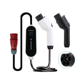 Chargeur de Véhicule Électrique Mobile Niveau 2 AC 11kw/22kw, 16A/32A, Station de Recharge Portable GB/T pour Chine avec Prise CEE