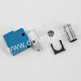 FAKRA R/A Connector, Fakra SMB Female Right Angle Jack Crimp Conn Code Z Water Blue for RG58 LMR195 LMR200 Cable, Manufacturer