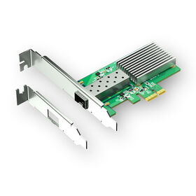 Carte Réseau XikeStor 10G SFP+ PCIe 4.0 x1, Puce RTL8127ATF, avec Supports Doubles pour NAS et Stations de Travail