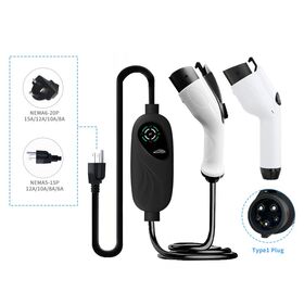 Carregador Portátil para Veículos Elétricos Padrão EUA IEC J1772 Tipo 1, 3.5kW 16A, para o Mercado da Geórgia