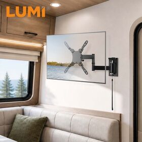 LPA96-222 Full Motion Lockable RV TV Wall Mount with Quick-Release Dual Plates for 13-43 inch TVs