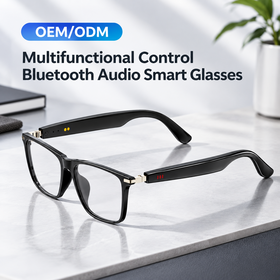 Lunettes Intelligentes Audio Bluetooth Multifonctionnelles OEM/ODM, TR90 à Oreille Ouverte, Réduction de Bruit ENC et Assistant Vocal