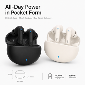 OEM/ODM TWS-Kopfhörer Bluetooth v6.0 True Wireless Stereo mit aktiver Geräuschunterdrückung (ANC), Typ-C-Gaming-TWS-Kopfhörer
