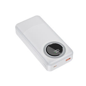 20000mAh Power Bank With Built-in 3 Cables 22.5W PD Fast Charging Round LED Digital Display Portable External Battery OEM ODM