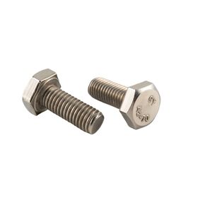 Baut Hex M8x50mm Ulir Kiri Duplex Stainless 2205 UNS S30451 SS AISI410 1.4547 (254SMO) DIN 933 Baut Kepala Heksagonal