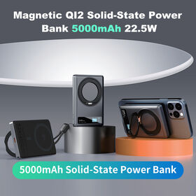 20W Fast Charging Magnetic Power Bank with 15W Wireless Charger & Phone Stand